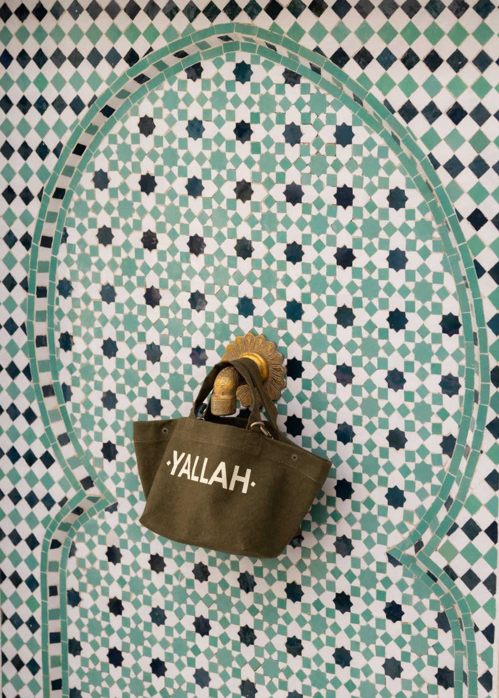 The mini Marrakchi shopping bag – Kaki – Yallah