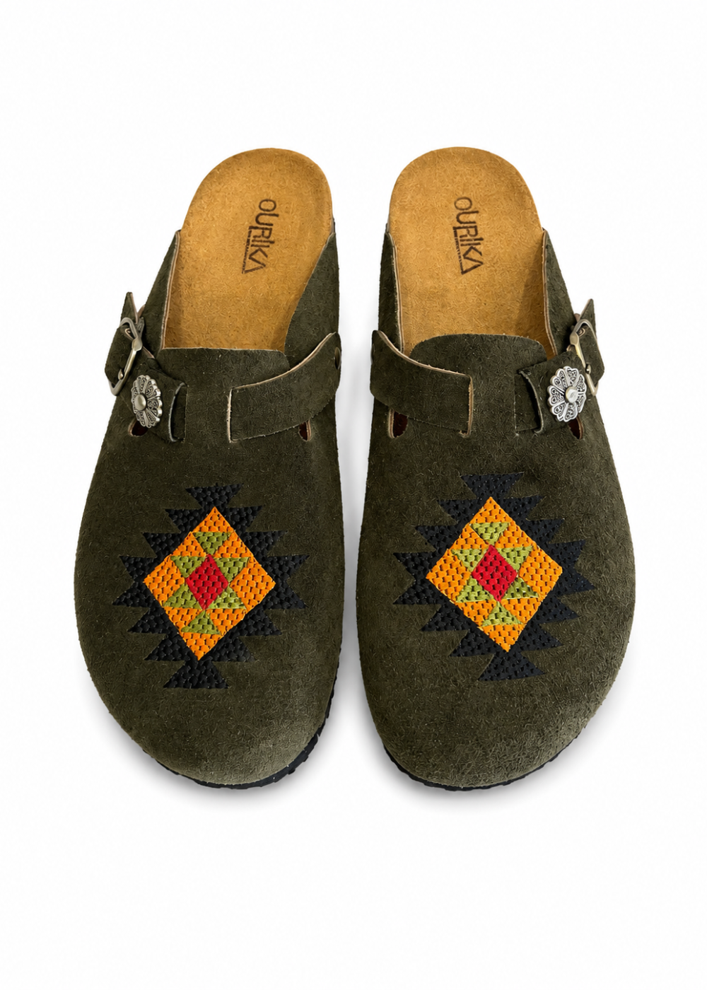 Embroidered clogs – Kaki – Arizona