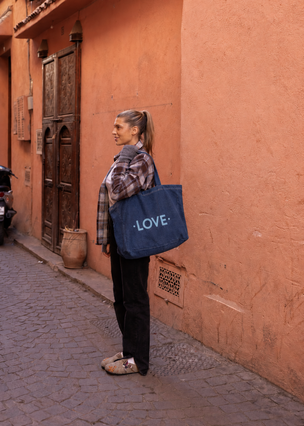 The Marrakchi shopping bag – Jeans – Love