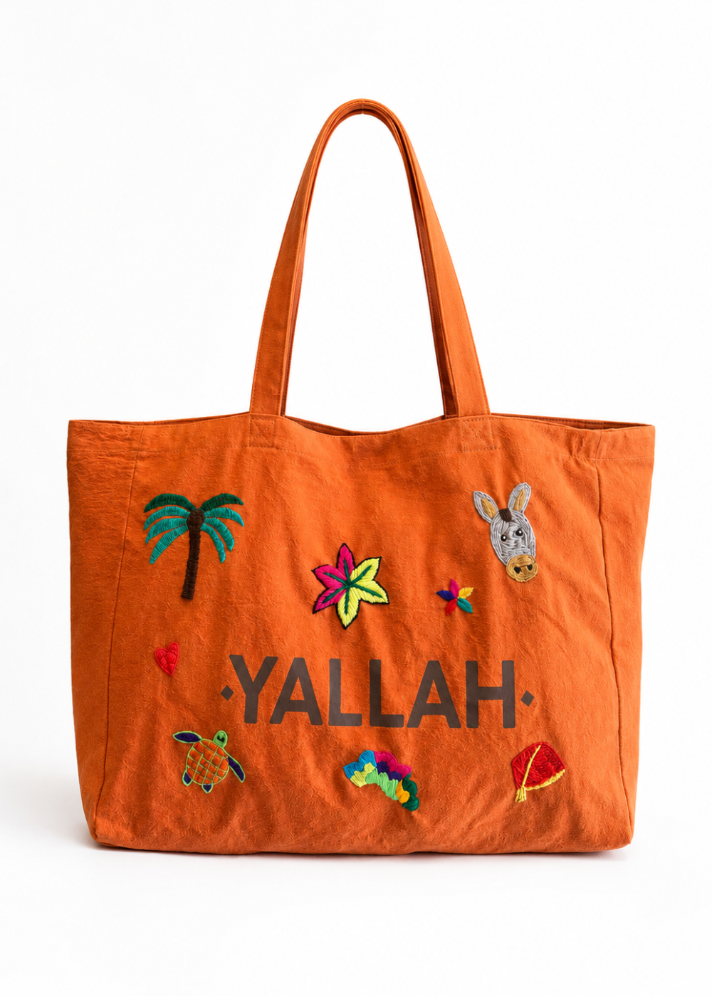 Hand-stitched shopping bag – Terra – Yallah – Simple handle