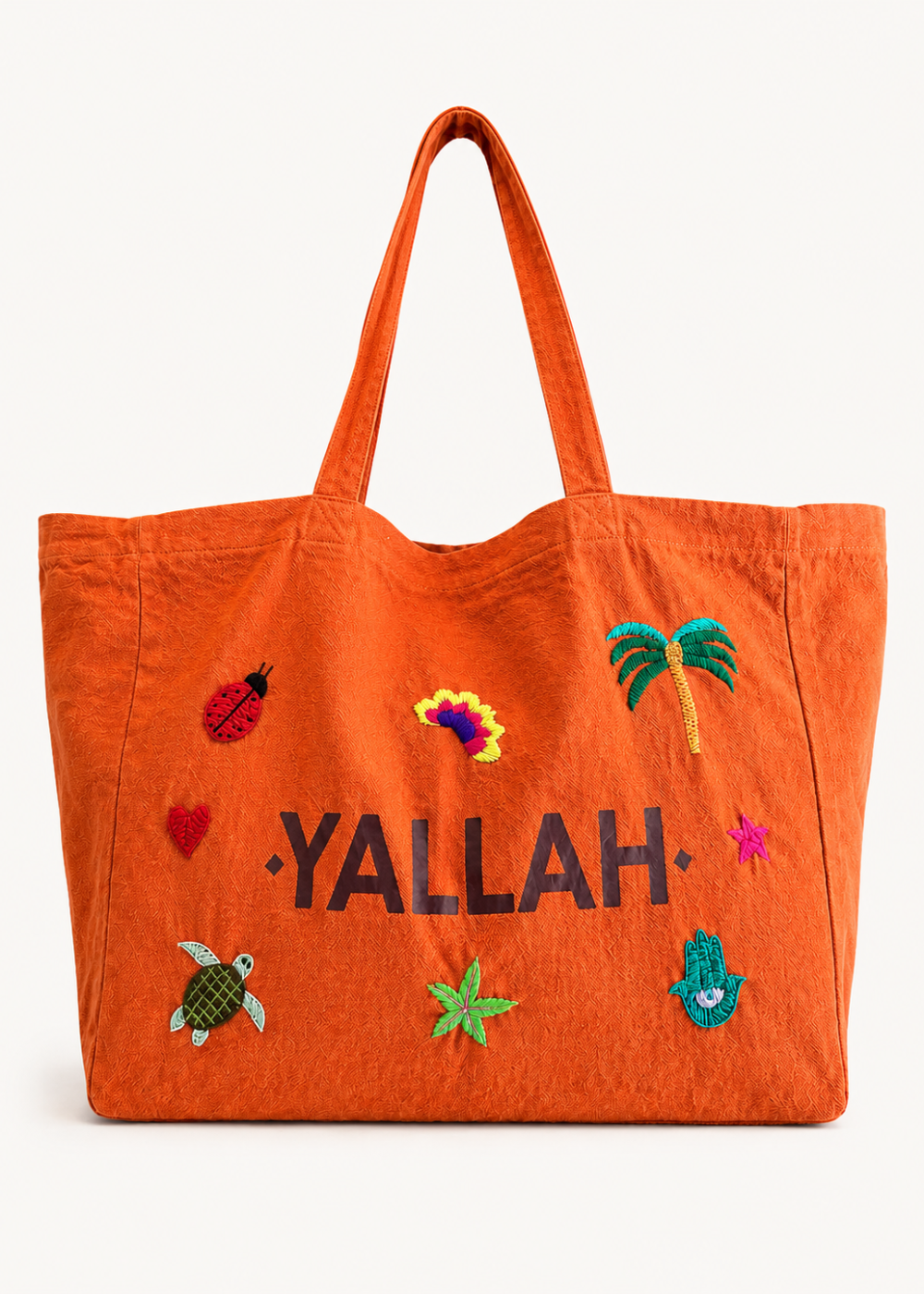 Hand-stitched shopping bag – Terra – Yallah – Simple handle